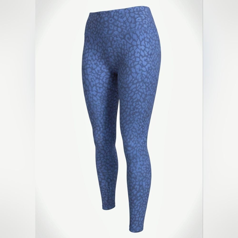 Blue Leopard Print Leggings